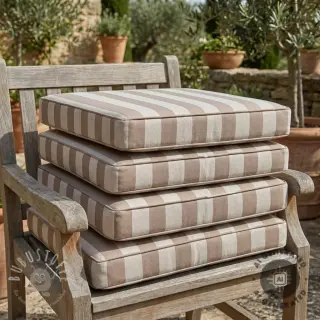 Dekostoff Linenlook Joyful basic stripe taupe