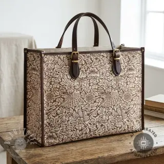 Dekostoff GOBELIN premium Anemone art craft brown