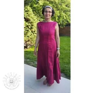 Leinenstoff gewaschen cerise