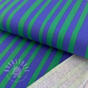 Sweatstoff Stripes by JENNIFER BOURON blue green ORGANIC