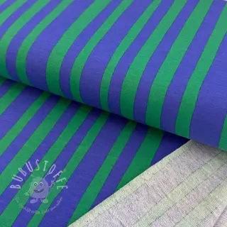 Sweatstoff Stripes by JENNIFER BOURON blue green ORGANIC