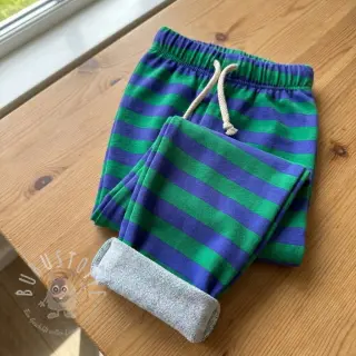 Sweatstoff Stripes by JENNIFER BOURON blue green ORGANIC