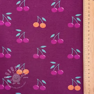 Jersey GLITTER Cherries berry