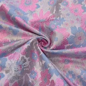 Damenkostümstoff JACQUARD Flowers light lilac