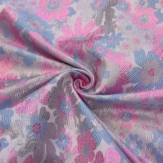 Damenkostümstoff JACQUARD Flowers light lilac