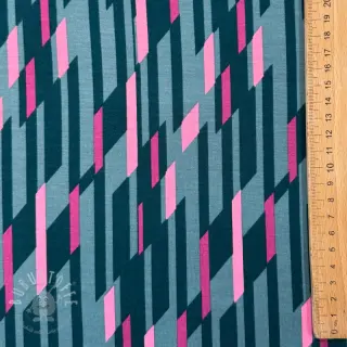 Damenstoffe PUNTA DI ROMA Abstract dark mint
