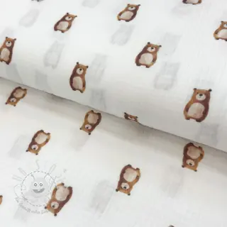 Double gauze/musselin Animals design B digital print ORGANIC