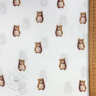 Double gauze/musselin Animals design B digital print ORGANIC
