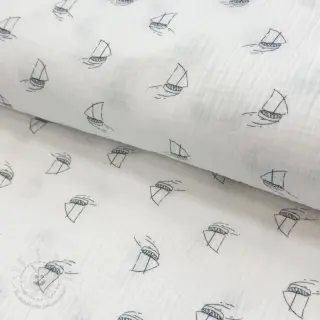 Double gauze/musselin Boats white