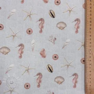 Dekostoff Shells linen ecru digital print