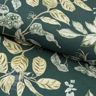 Dekostoff Plants dark green digital print