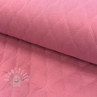 Double gauze/musselin QUILT Wave mauve