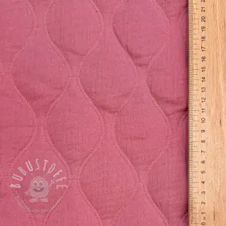 Double gauze/musselin QUILT Wave mauve