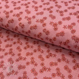 Double gauze/musselin EMBROIDERY Tossed flowers blush