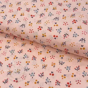 Baumwollstoff Small flowers light salmon ORGANIC