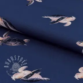 Jersey Turtle midnight blue digital print