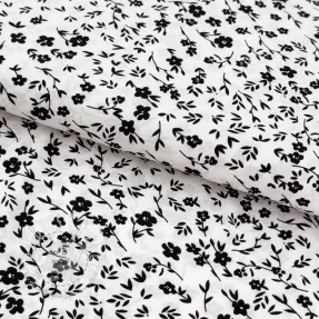Damenstoffe MAGNOLIA STRETCH Flowers white