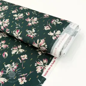Viskosestoff LUREX Flowers dark emerald