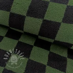 Mantelstoff TEDDY JACQUARD Checks anthracite