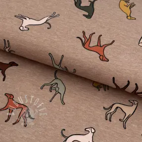 Jersey Dogs melange taupe