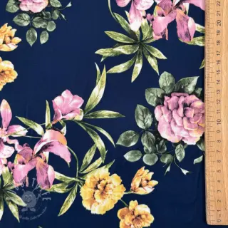 Damenstoffe SOFT SKIN navy
