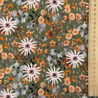 Sweat kuschel Flowers forest green digital print