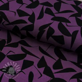 Viskosestoff POPLIN STRETCH Abstract purple