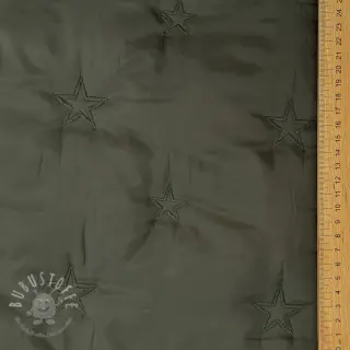 Steppstoffe Stars army green