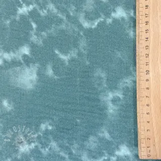 Double gauze/musselin TIE DYE dark cyan
