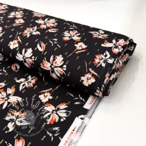 Viskosestoff LUREX Flowers black