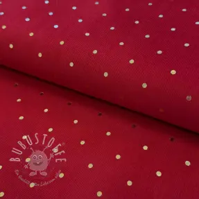Feincord FOIL GOLD Dot red