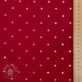 Feincord FOIL GOLD Dot red