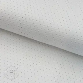 Baumwollstoff STRETCH EYELET white