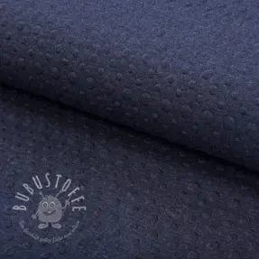 Sweatstoff Embossed indigo melange