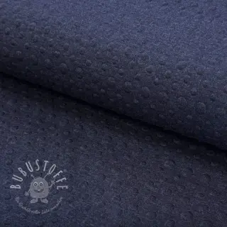 Sweatstoff Embossed indigo melange