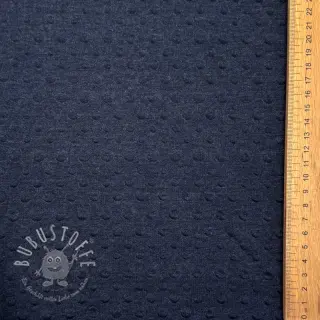 Sweatstoff Embossed indigo melange