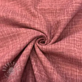 Double gauze/musselin STONE WASHED light rose