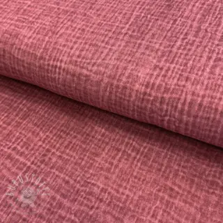 Double gauze/musselin STONE WASHED light rose