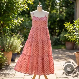Double gauze/musselin EMBROIDERY Tossed flowers blush