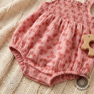 Double gauze/musselin EMBROIDERY Tossed flowers blush