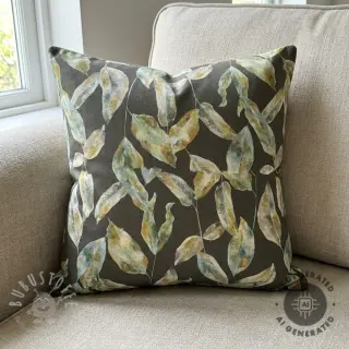 Dekostoff Leaves army green digital print