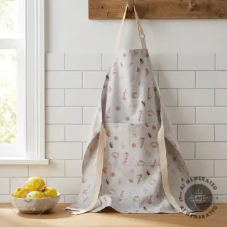 Dekostoff Shells linen ecru digital print