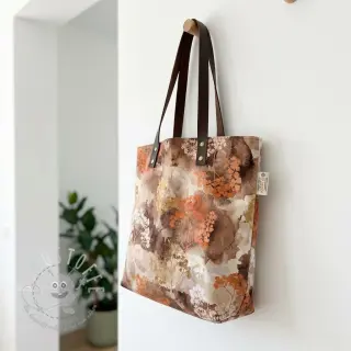 Dekostoff Flowers toffee digital print