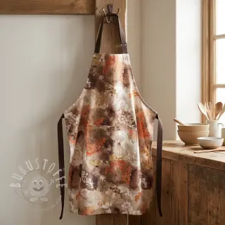 Dekostoff Flowers toffee digital print