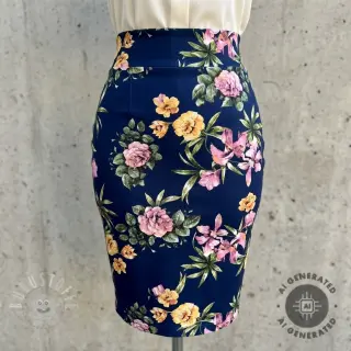 Damenstoffe SOFT SKIN navy