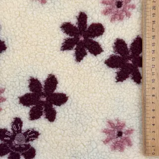 Mantelstoff TEDDY JACQUARD Flowers off white