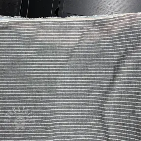 Double gauze/musselin YARN DYED Stripes grey 2nd class