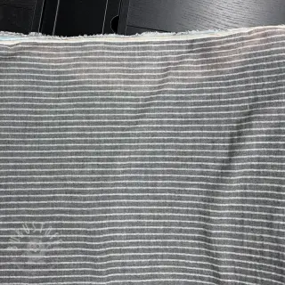 Double gauze/musselin YARN DYED Stripes grey 2nd class