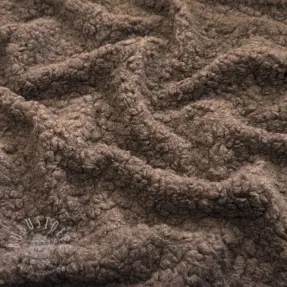 Mantelstoff TEDDY BOUCLÉ dark brown