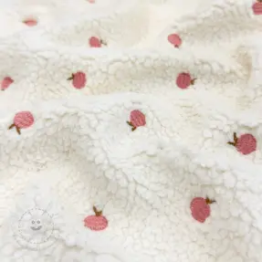 Mantelstoff TEDDY JACQUARD EMBROIDERY Patches